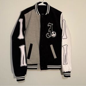 Disney Nightmare Before Christmas Jack Skellington Varsity Jacket